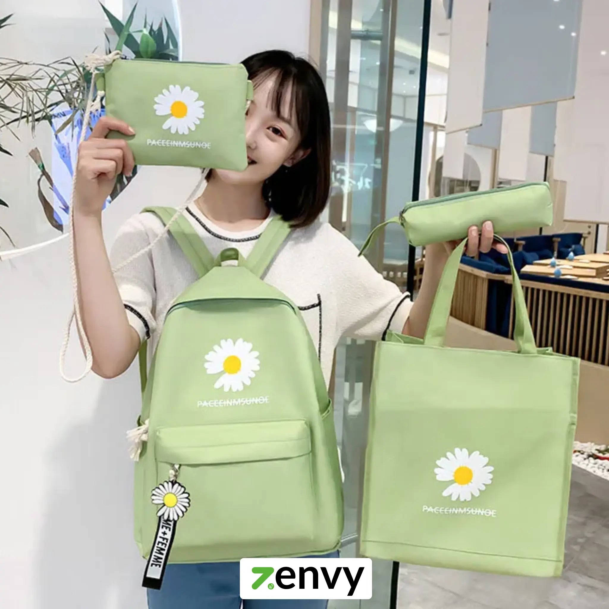 Korean Style Backpack 4-in-1 for University College Girls | Best Gift